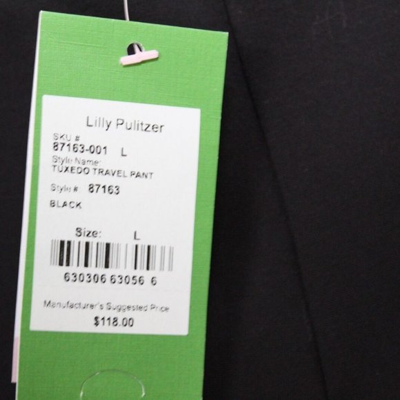 NWT Lilly Pulitzer The Tuxedo Travel Pant Black Pull On Pants Size Large H13171 - Picture 6 of 11